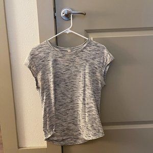 Lululemon Grey and White Workout Tee